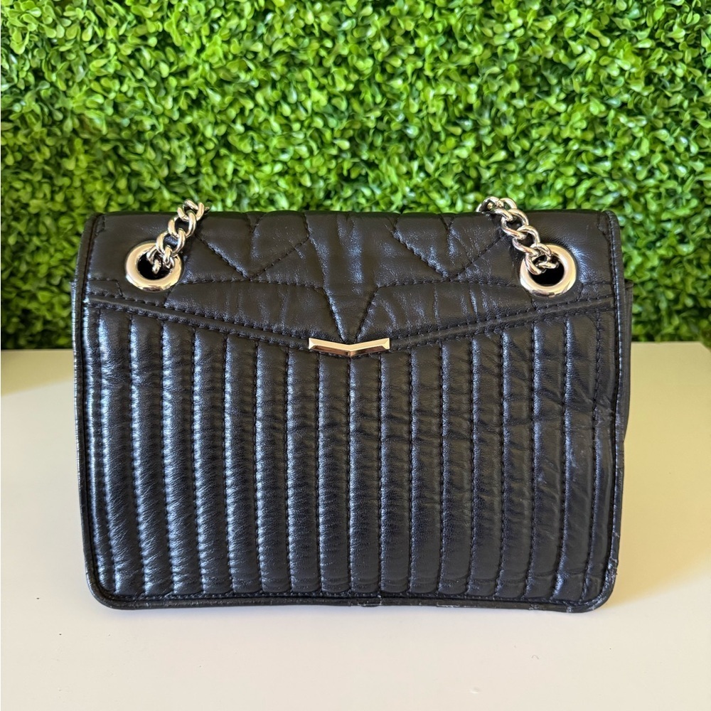 Jimmy Choo Helia Quilted Leather Shoulder Bag – Black/Silver - Picture 4 of 12